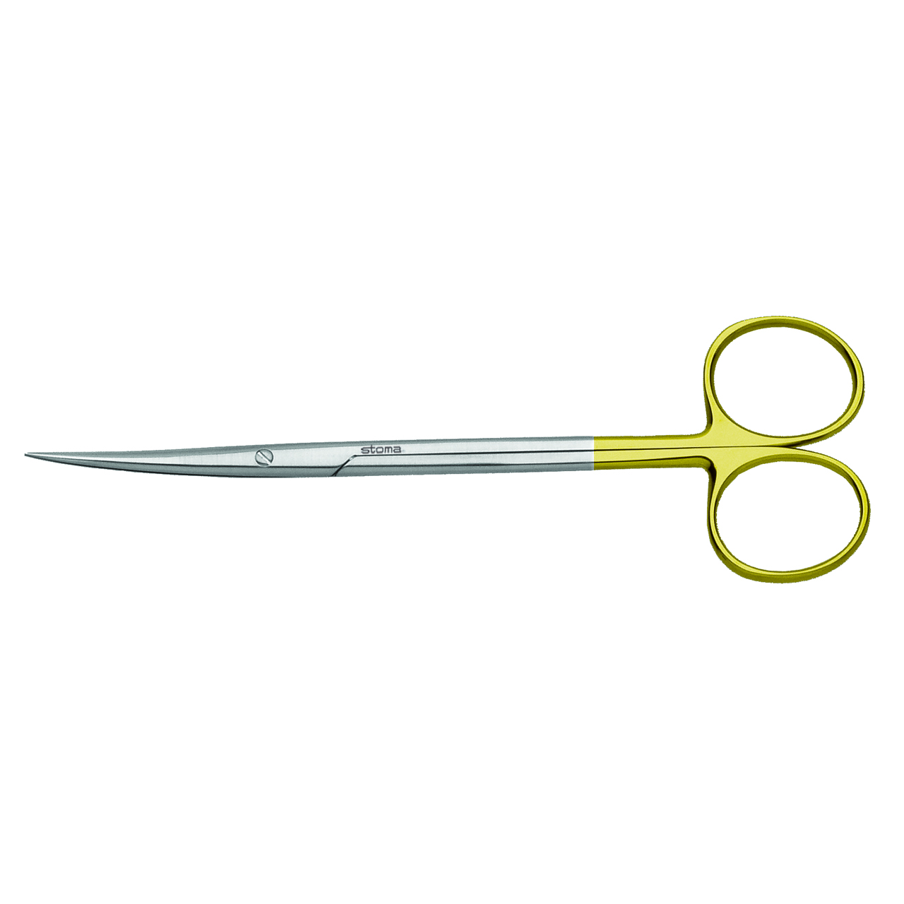 Schere, Metzenbaum, TC, gebogen, spitz / spitz, 14 cm