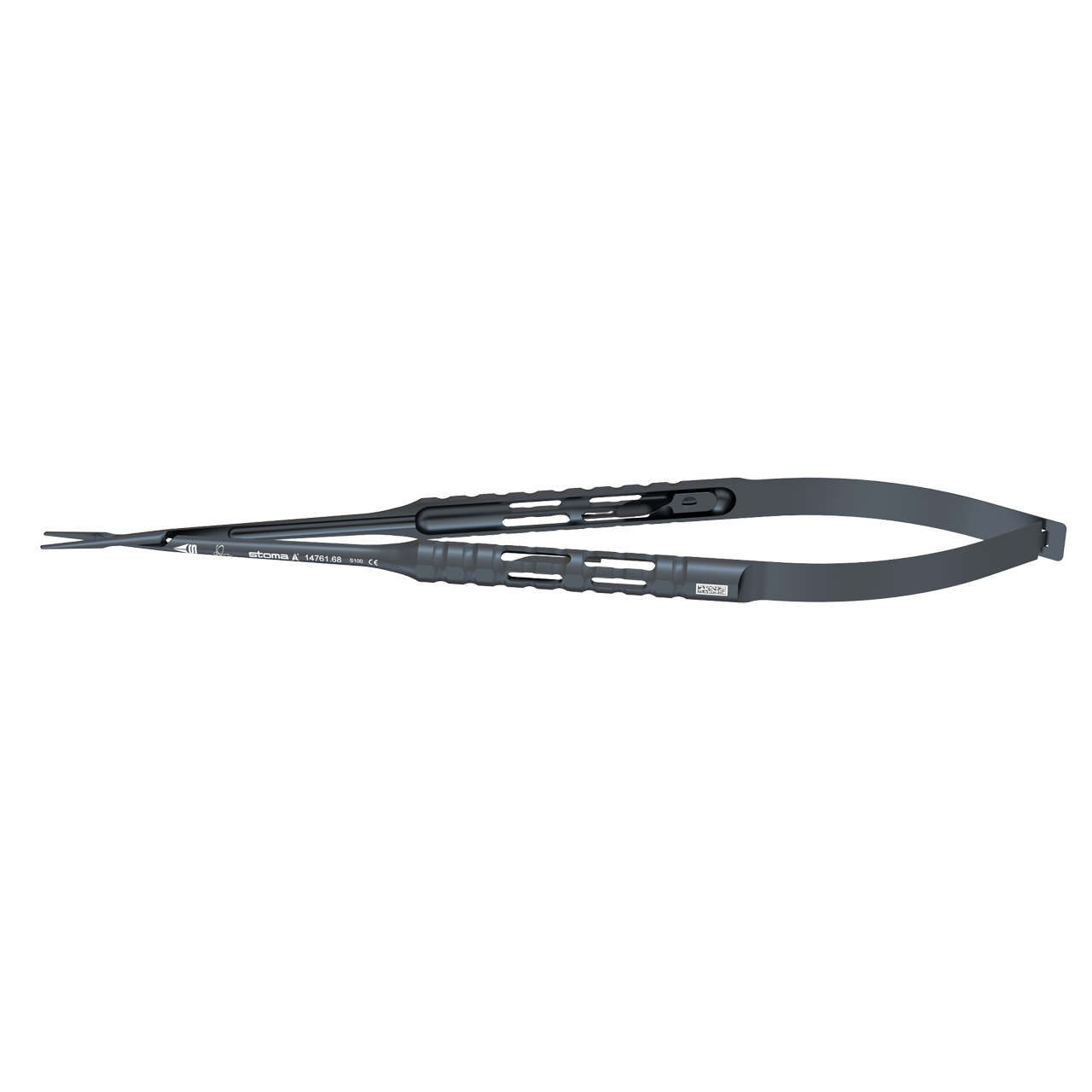 Mikronadelhalter, Zucchelli, diamantiert, ultra fine, 0,5 mm, gerade, hy-light® dark line