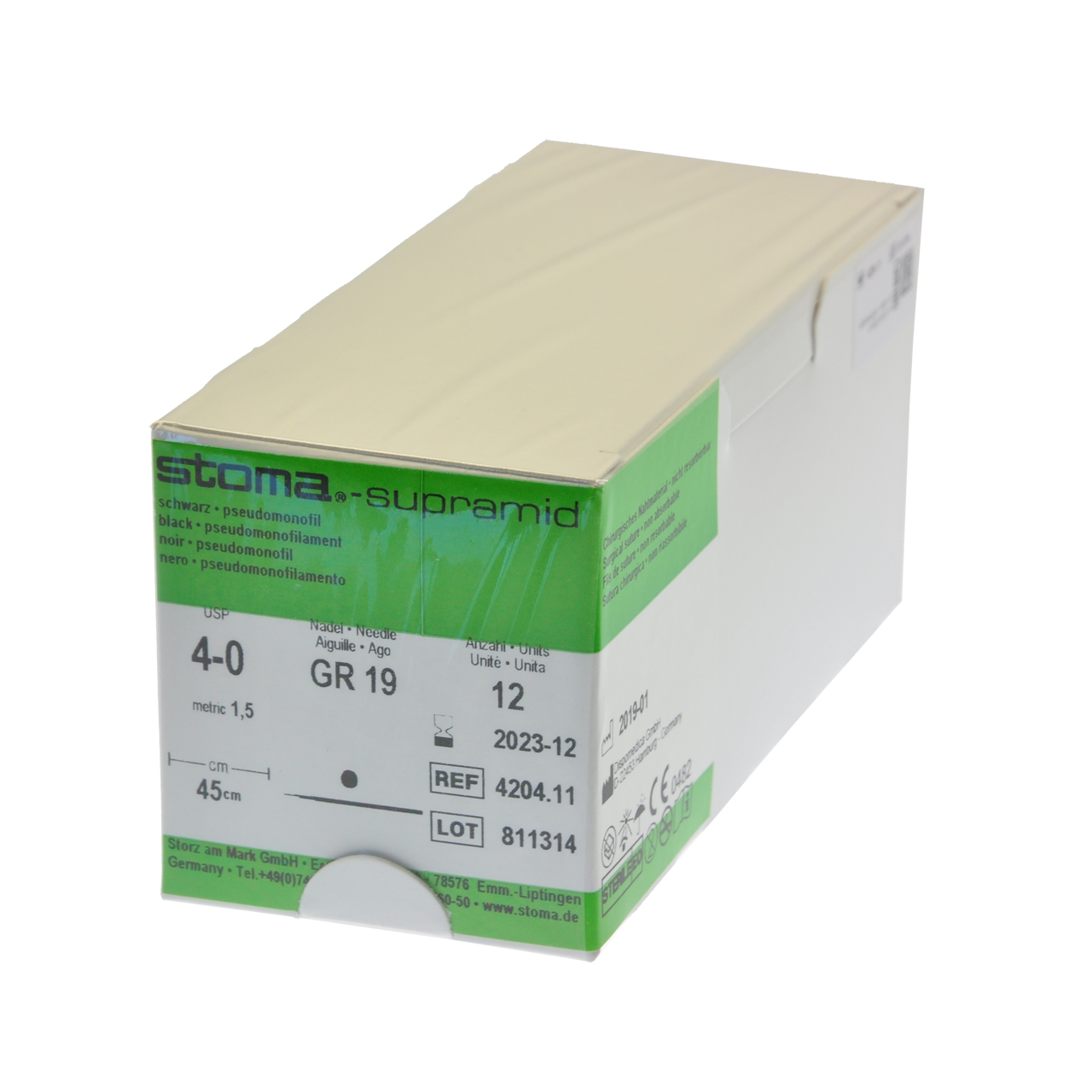 Supramid GR 19, 4-0, 45 cm, 1 Dutzend