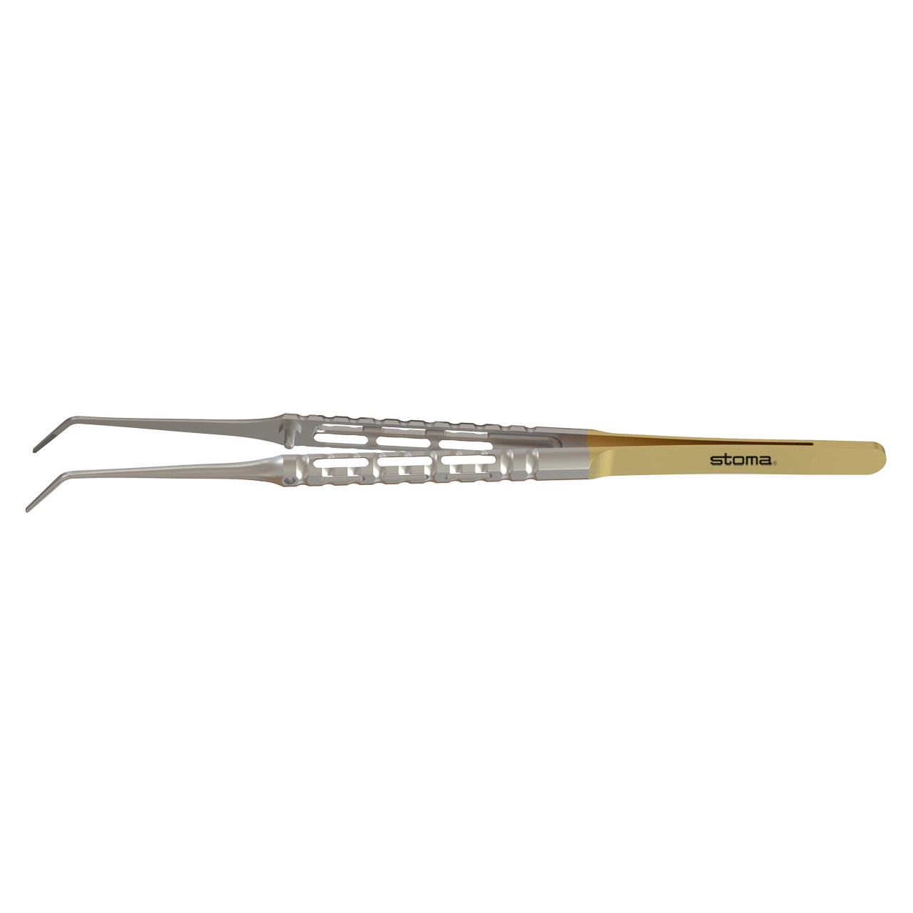 Pinzette, TC, anatomisch, 0,8 mm, gebogen, mit Profil, 17,5 cm, hy-light®