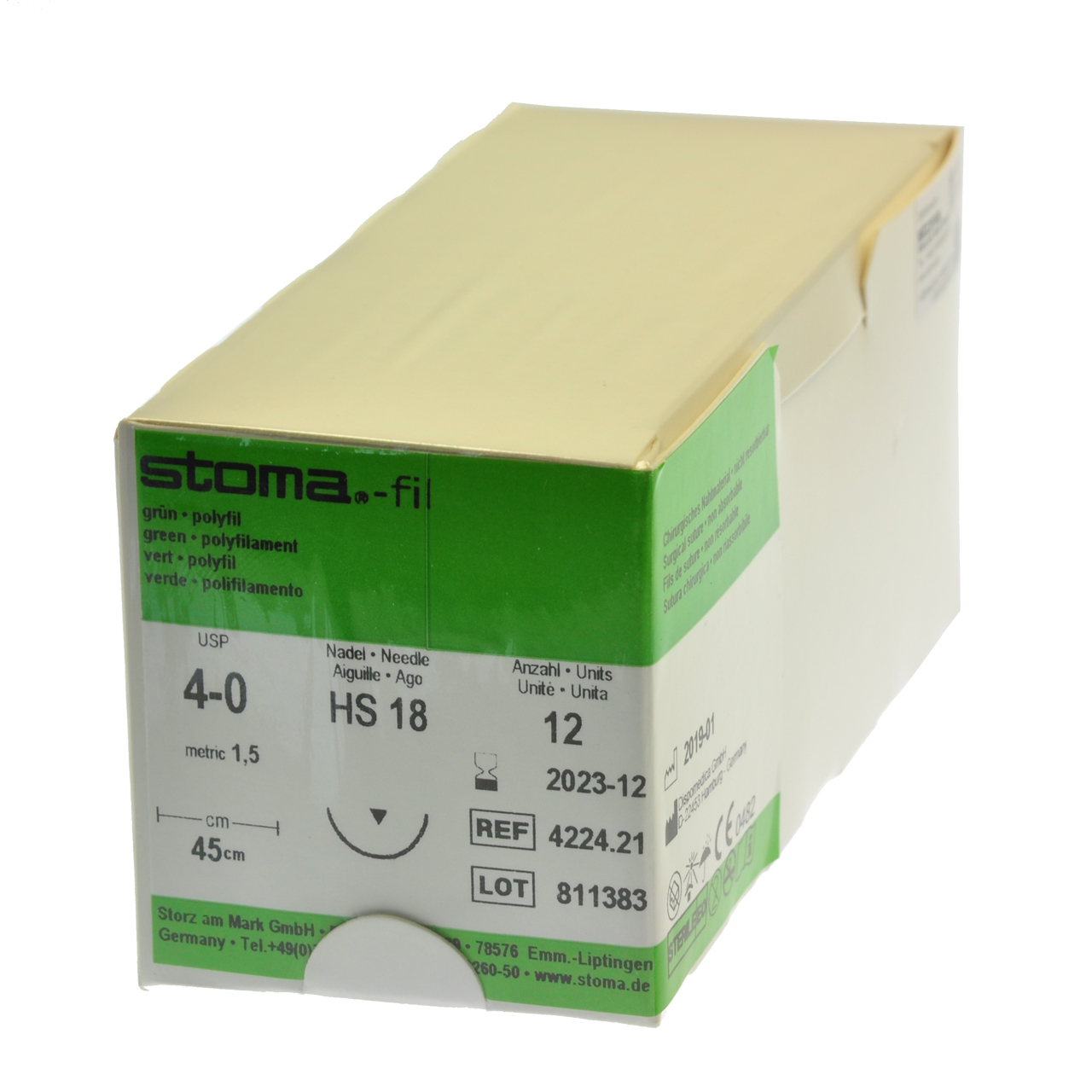 Fil HS 18, 4-0, 45 cm, 1 Dutzend