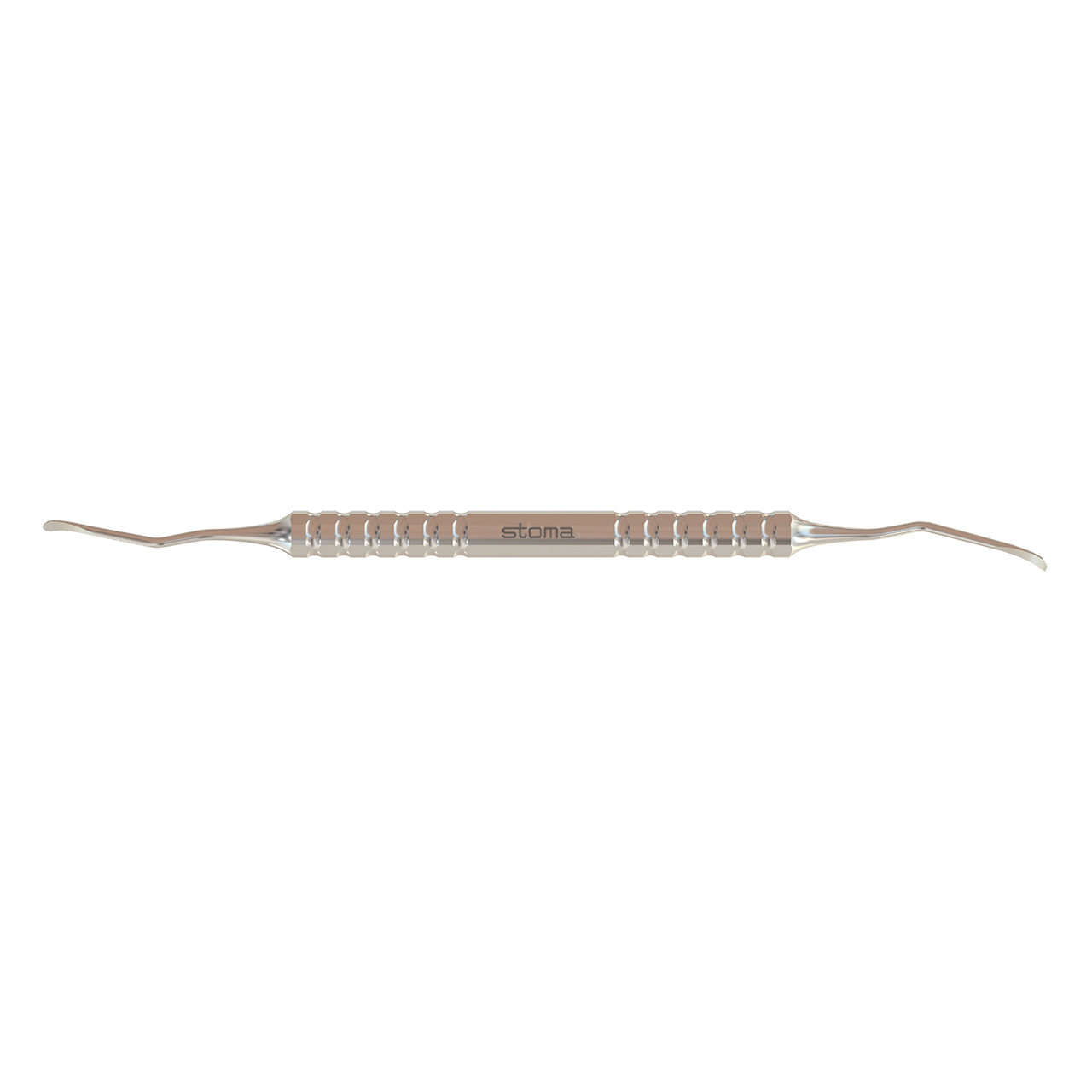 Knochenkürette gezahnt, kniegebogen, Lucas, 2,5 mm, DE