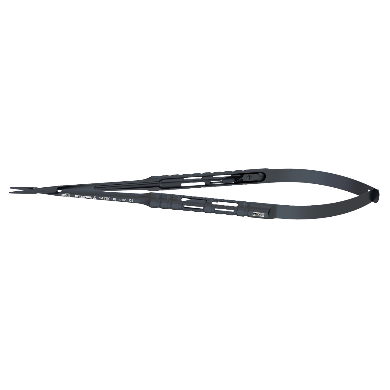 Mikronadelhalter, Zucchelli, diamantiert, 0,6 mm, gerade, 18 cm, hy-light® dark line