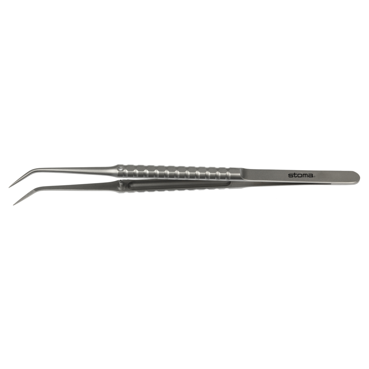 Pinzette, College, 1,8 mm, gerieft, gebogen