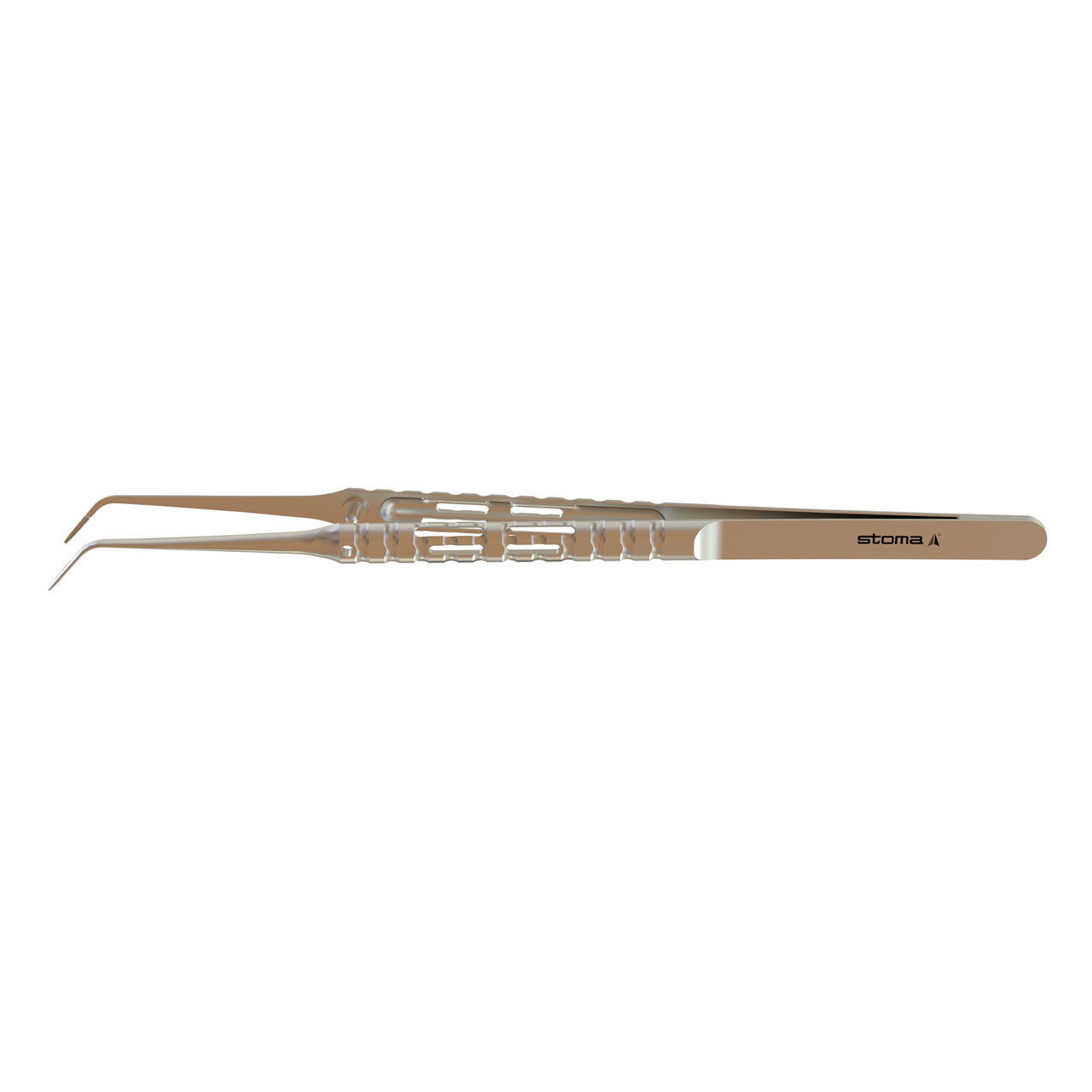 Pinzette, Cooley, atraumatisch, 0,6 mm, gebogen, 17 cm, hy-light®