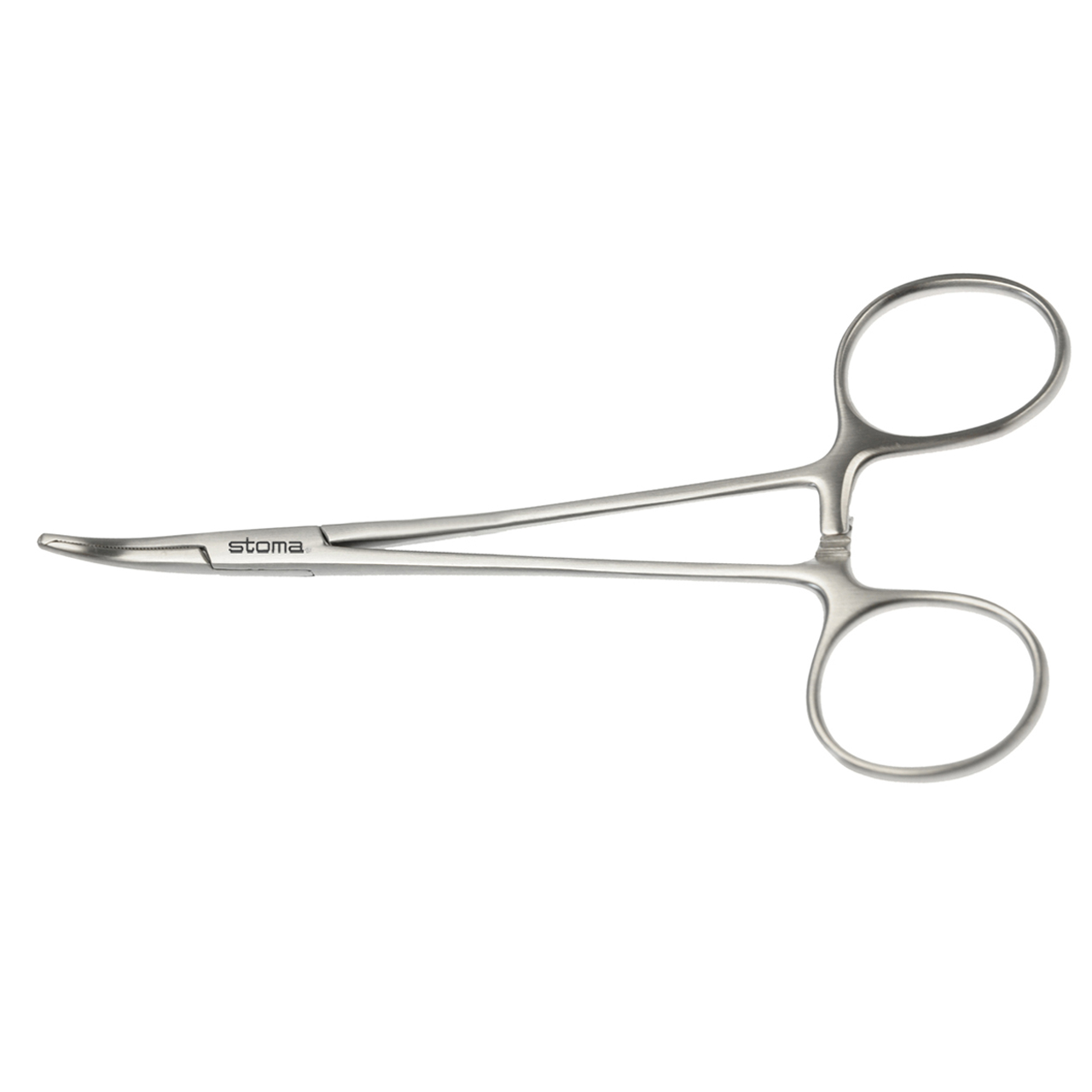 Klemme, Halsted-Mosquito, mit Zahn, gebogen, 12,5 cm