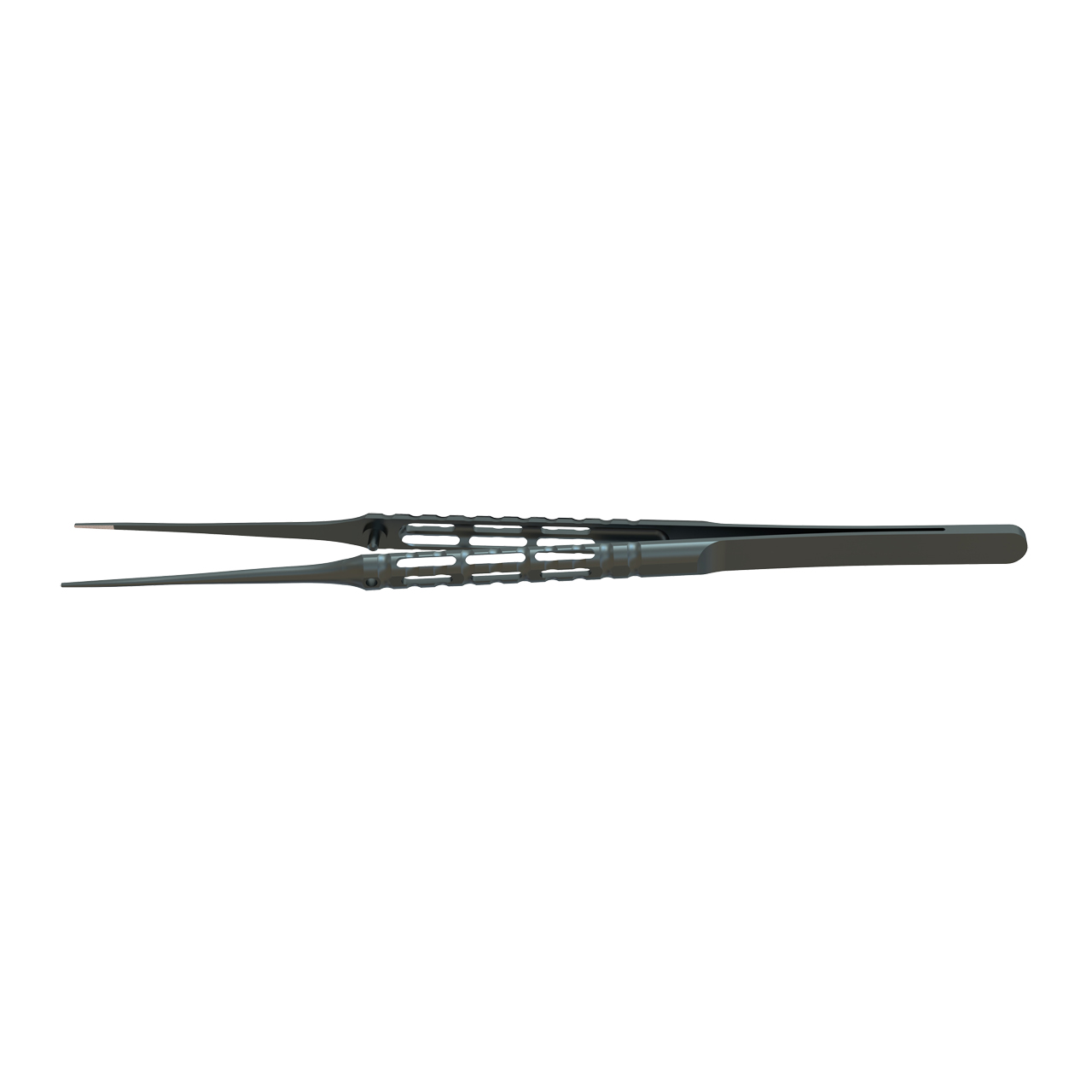 Pinzette, diamantiert, anatomisch, 0,8 mm, gerade, 17,5 cm, hy-light® dark line