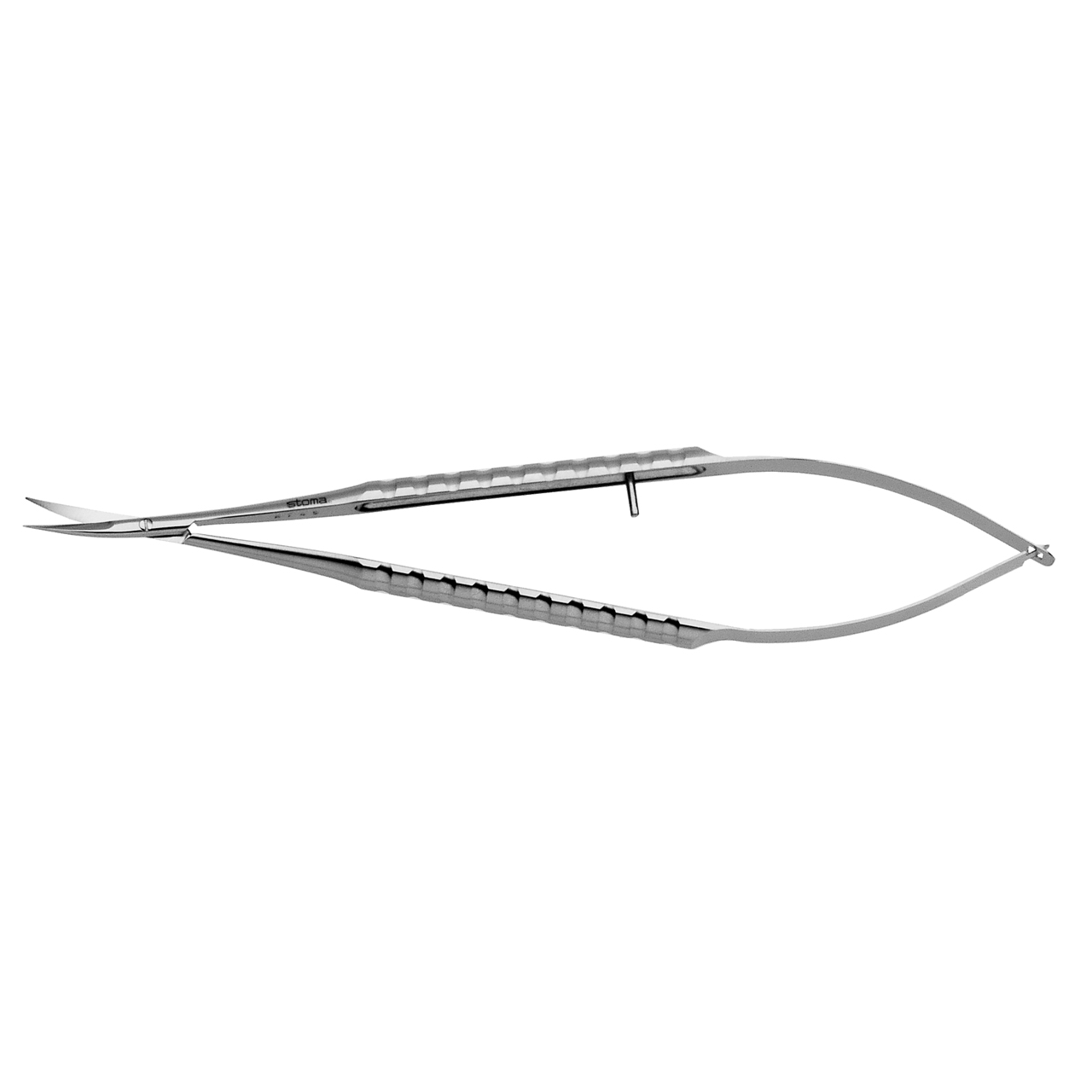Mikroschere, Zucchelli, gebogen, extra fein, 16 cm