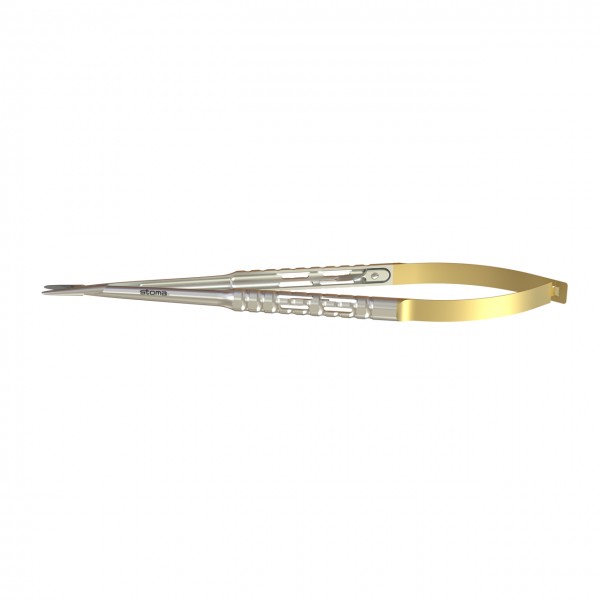 Micro needle holder, Barraquer, TC, 0,8 mm, straight, 18 cm, hy-light®
