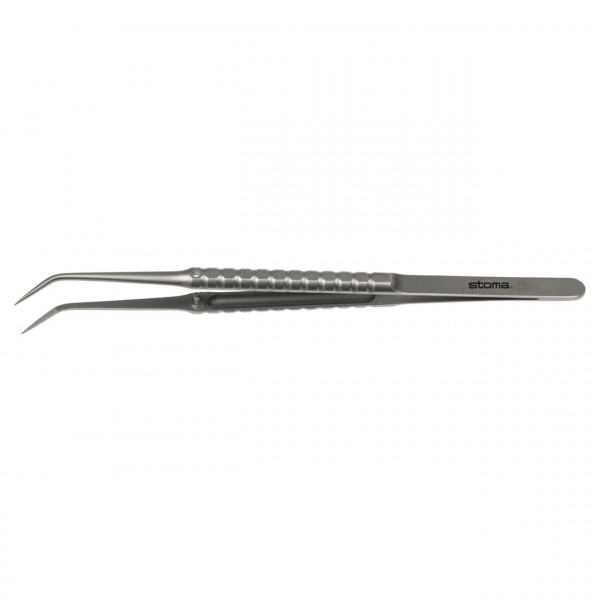 Forceps, College, 1,8 mm, serrated, curved