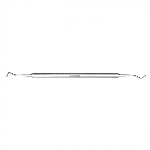 Fissure instrument, Frahm, 2,5 mm / 2,5 mm, fine, curved on the flat side, DE