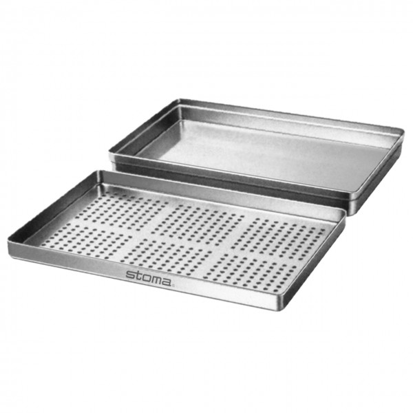 Norm-tray, perforated, stainless