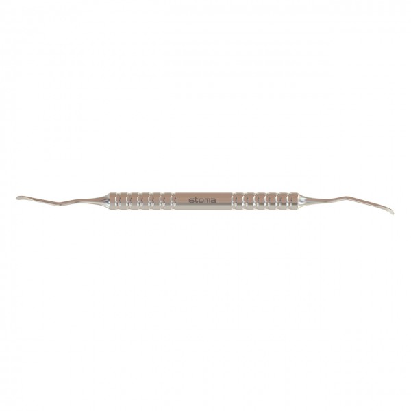 Bone curette toothed, angled, Lucas, 2,5 mm, DE