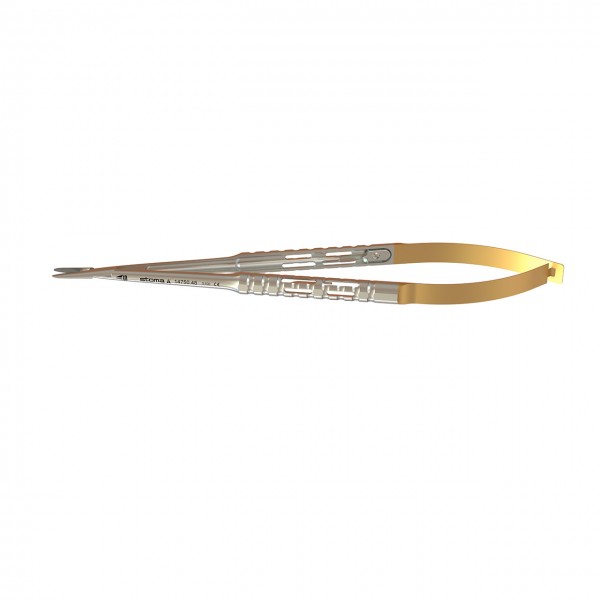 Micro needle holder, Barraquer, TC, 0,8 mm, straight, 18 cm, hy-light®